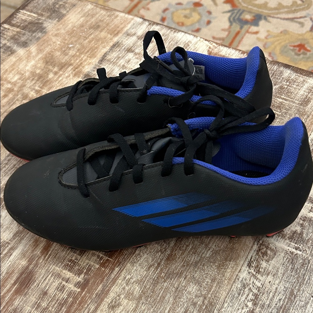 Black and Blue ADIDAS Soccer Cleats